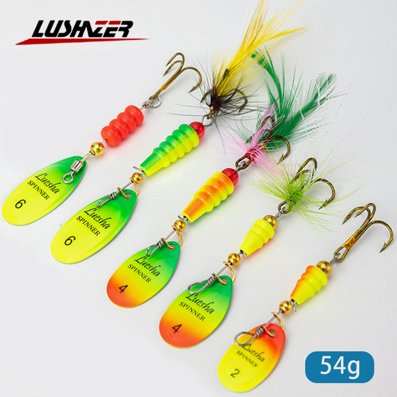 LUSHAZER 5pcs/lot Spinner Bait - đánh giá và giá Fishing Hook Treble